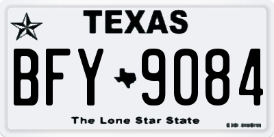 TX license plate BFY9084