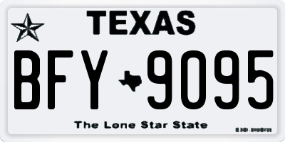 TX license plate BFY9095