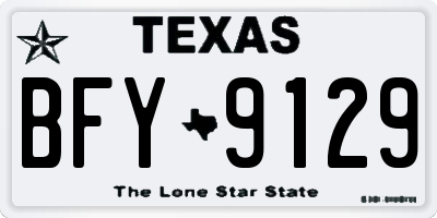 TX license plate BFY9129