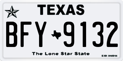 TX license plate BFY9132
