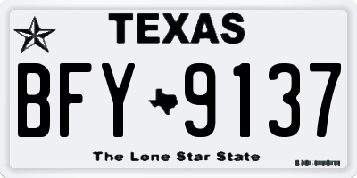 TX license plate BFY9137