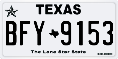 TX license plate BFY9153