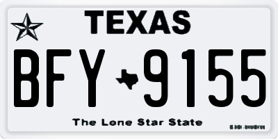TX license plate BFY9155