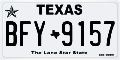 TX license plate BFY9157