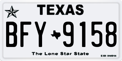 TX license plate BFY9158