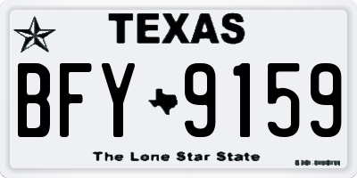 TX license plate BFY9159