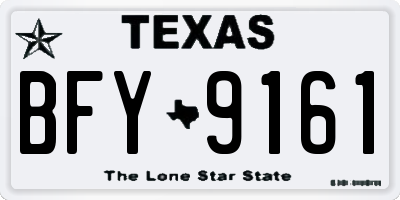 TX license plate BFY9161