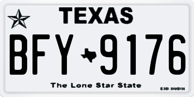 TX license plate BFY9176