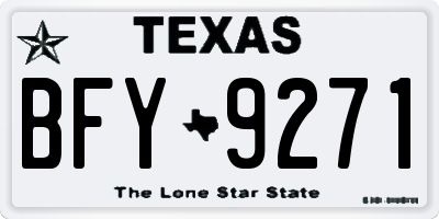 TX license plate BFY9271