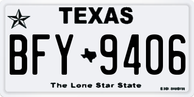 TX license plate BFY9406