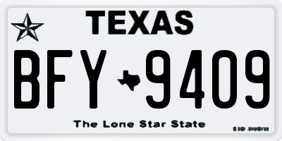 TX license plate BFY9409