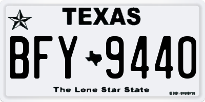 TX license plate BFY9440