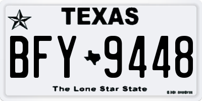 TX license plate BFY9448