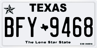 TX license plate BFY9468