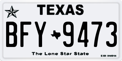 TX license plate BFY9473