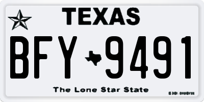 TX license plate BFY9491