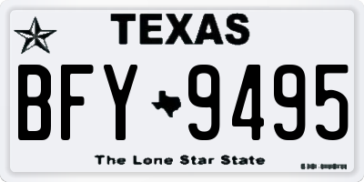 TX license plate BFY9495