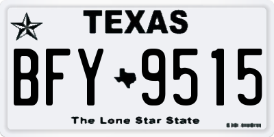 TX license plate BFY9515