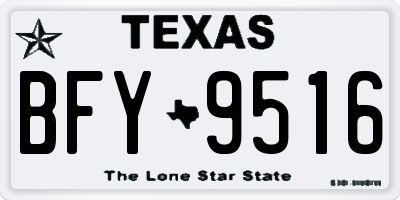TX license plate BFY9516