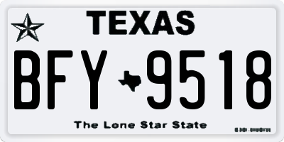 TX license plate BFY9518