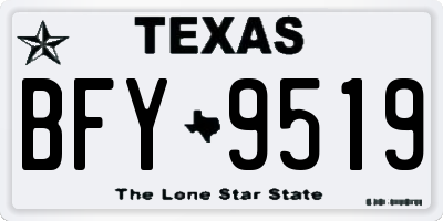 TX license plate BFY9519