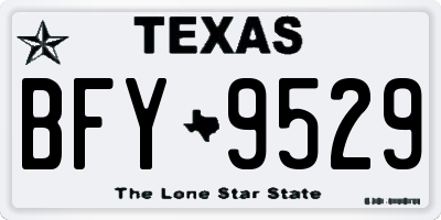 TX license plate BFY9529