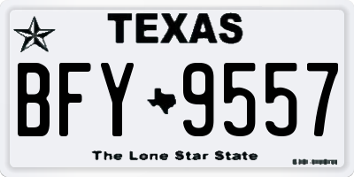 TX license plate BFY9557