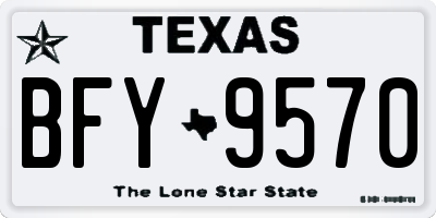 TX license plate BFY9570