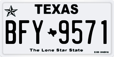 TX license plate BFY9571