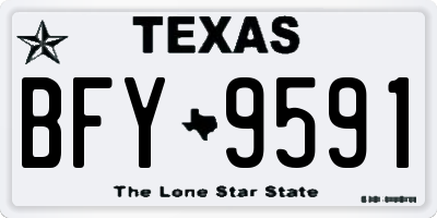 TX license plate BFY9591