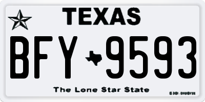 TX license plate BFY9593