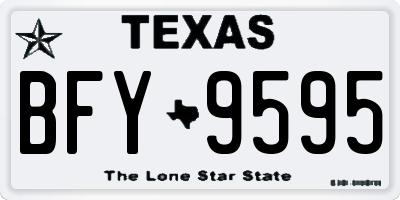 TX license plate BFY9595