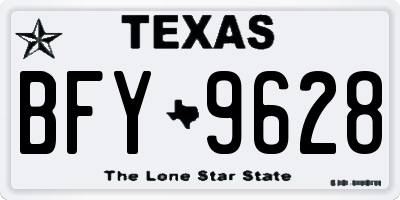 TX license plate BFY9628
