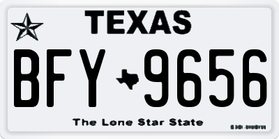 TX license plate BFY9656