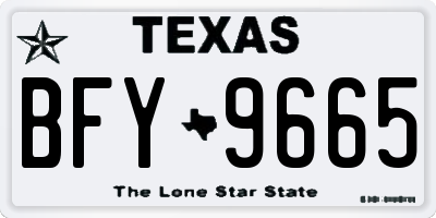 TX license plate BFY9665