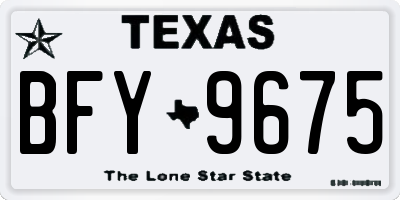 TX license plate BFY9675