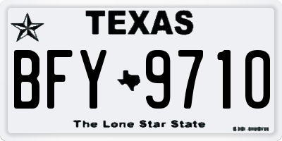 TX license plate BFY9710