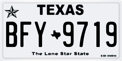 TX license plate BFY9719