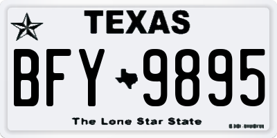 TX license plate BFY9895