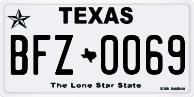 TX license plate BFZ0069
