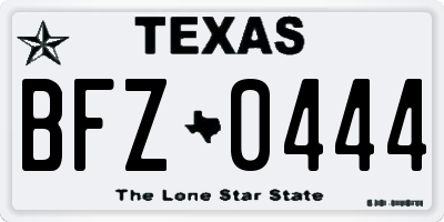 TX license plate BFZ0444