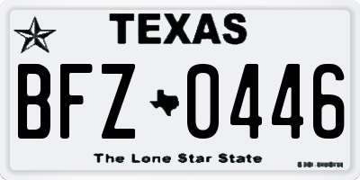 TX license plate BFZ0446