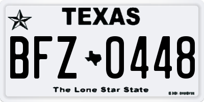 TX license plate BFZ0448
