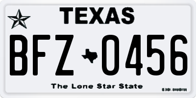 TX license plate BFZ0456