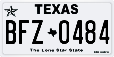 TX license plate BFZ0484