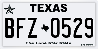 TX license plate BFZ0529