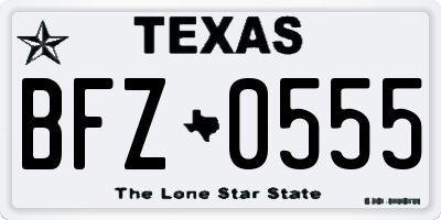 TX license plate BFZ0555