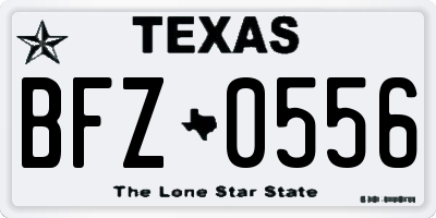 TX license plate BFZ0556