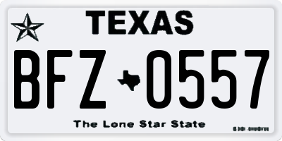TX license plate BFZ0557