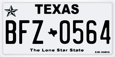 TX license plate BFZ0564